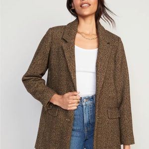 Old Navy Soft-Brushed Oversized Blazer. Brown size medium.